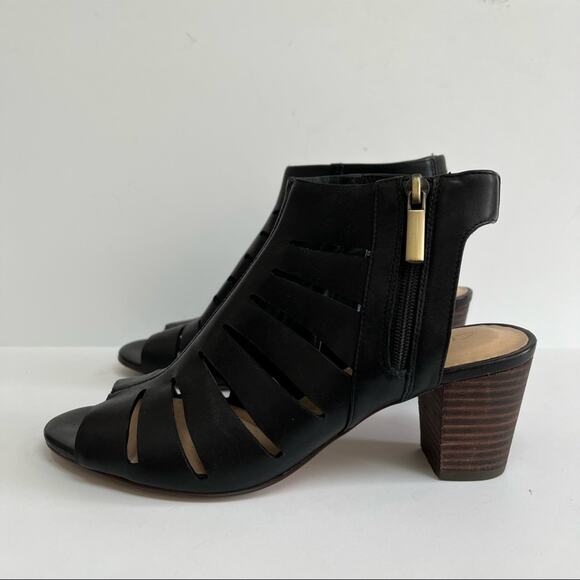 CLARKS Deloria Ivy Caged Bootie Sandals Black - Picture 4 of 7